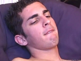 Young Devon has a solo pleasure with masturbation and swallowing his cum.