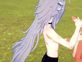 Sissy boy gets dominated by Diluc in this Genshin Impact yaoi video