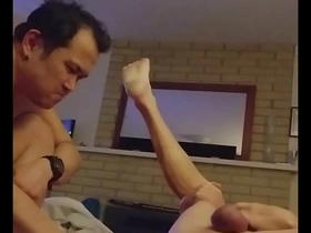 Young and old come together in this amateur gay video.