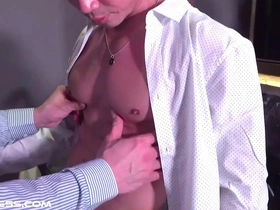 Muscle worship and pec admiration with an Asian hunk.
