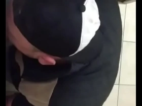 Public toilet sex with an Asian man and a white man