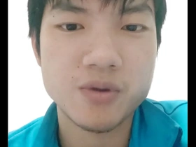 Hard solo scene with an Asian man