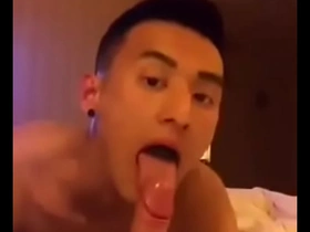 Pretty boy from China giving blow job
