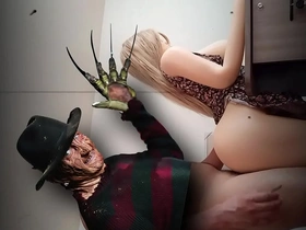 Freddy Krueger’s sexual adventures with a nympho blonde girl in her dreams